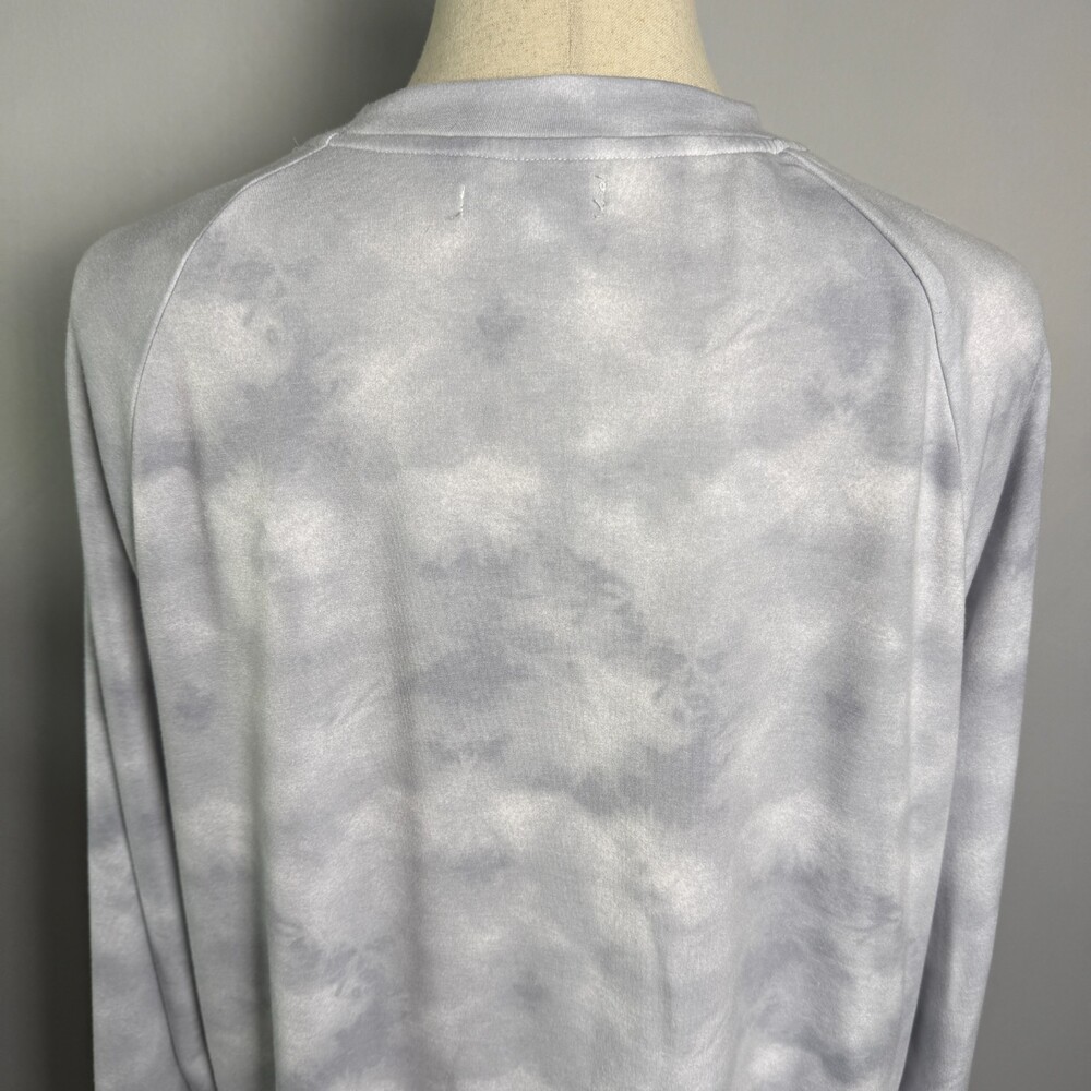 Rae Dunn Women's 1X Sweatshirt "Choose Love" Gray Tie Dye Long Sleeve Pullover - Picture 8 of 11